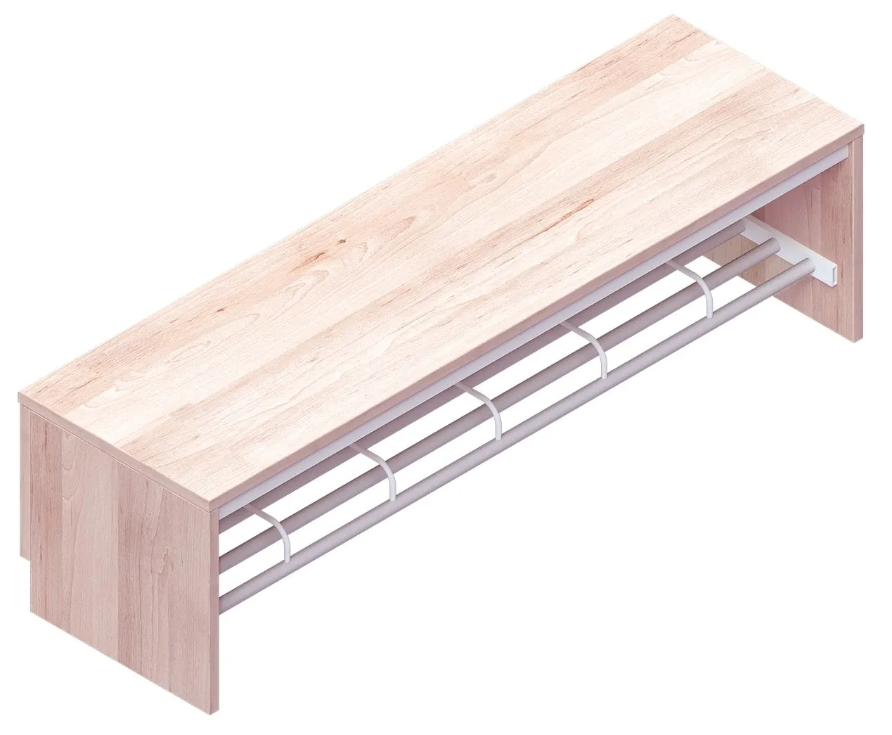 Marlower Möbel Garderobenbank “Zeitlos” mit Schuhrost und Fachteilungen