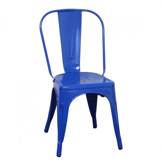 Vintage Metallstuhl LOLA in Blau