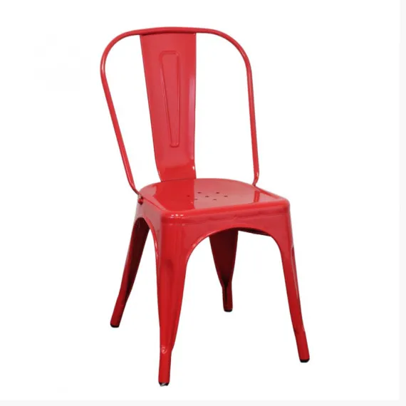 Vintage Metallstuhl LOLA in Rot