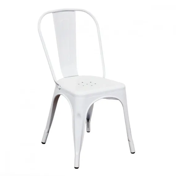 Weißer Metallsessel LOLA