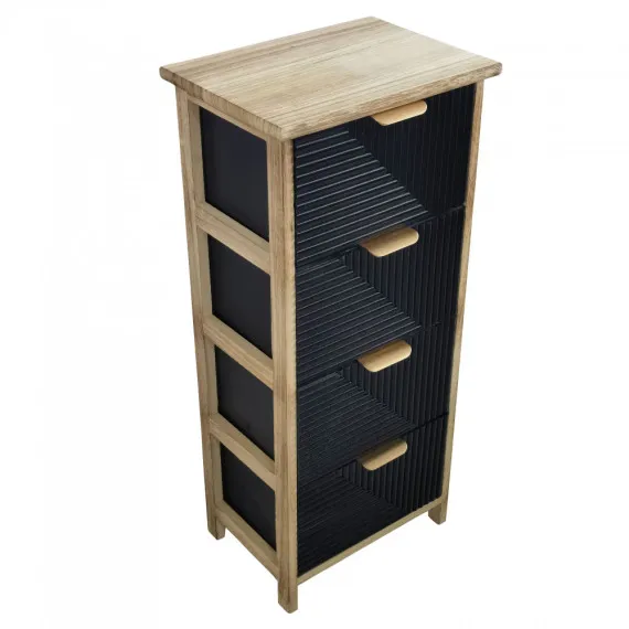 Holzkommode mit 4 Schubladen ASIER