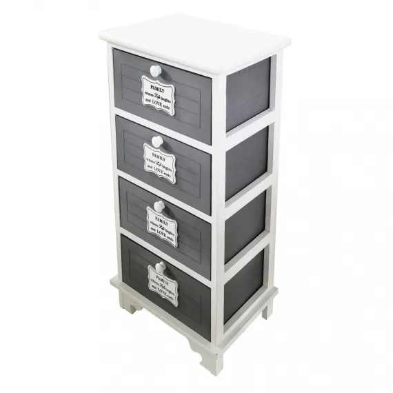 Holzkommode mit vier Schubladen BELTRAN