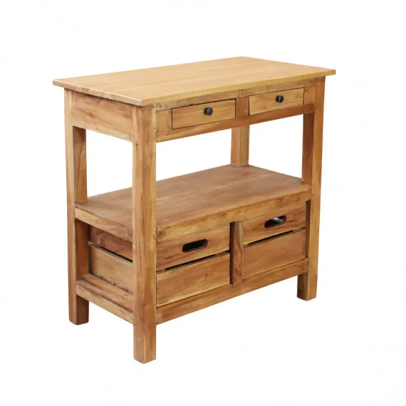 Beistelltisch mit Schubladen aus Holz BRENT