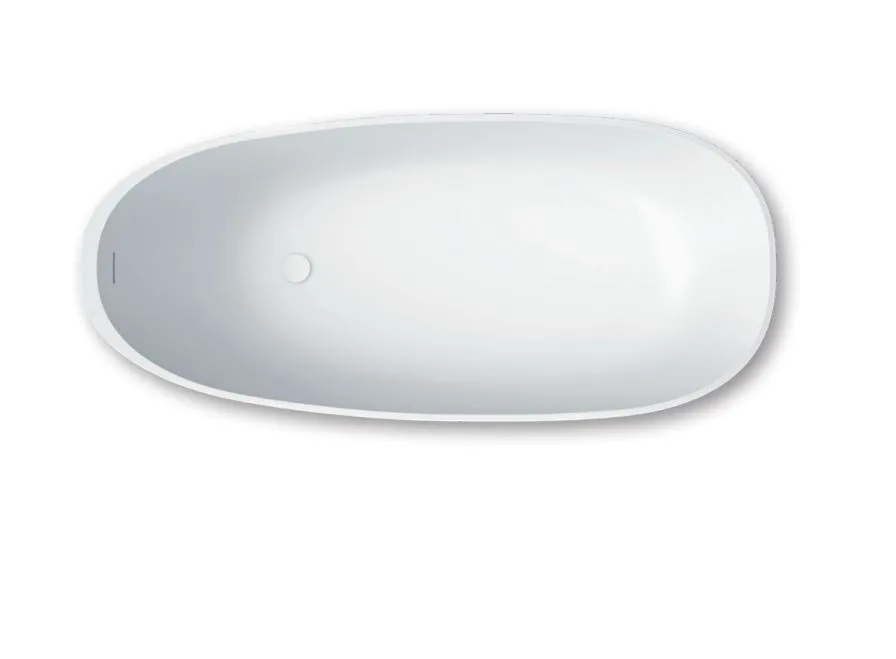 repaBAD Badewanne „Napoli F“ freistehend oval 1710 × 750 mm in Arctic White