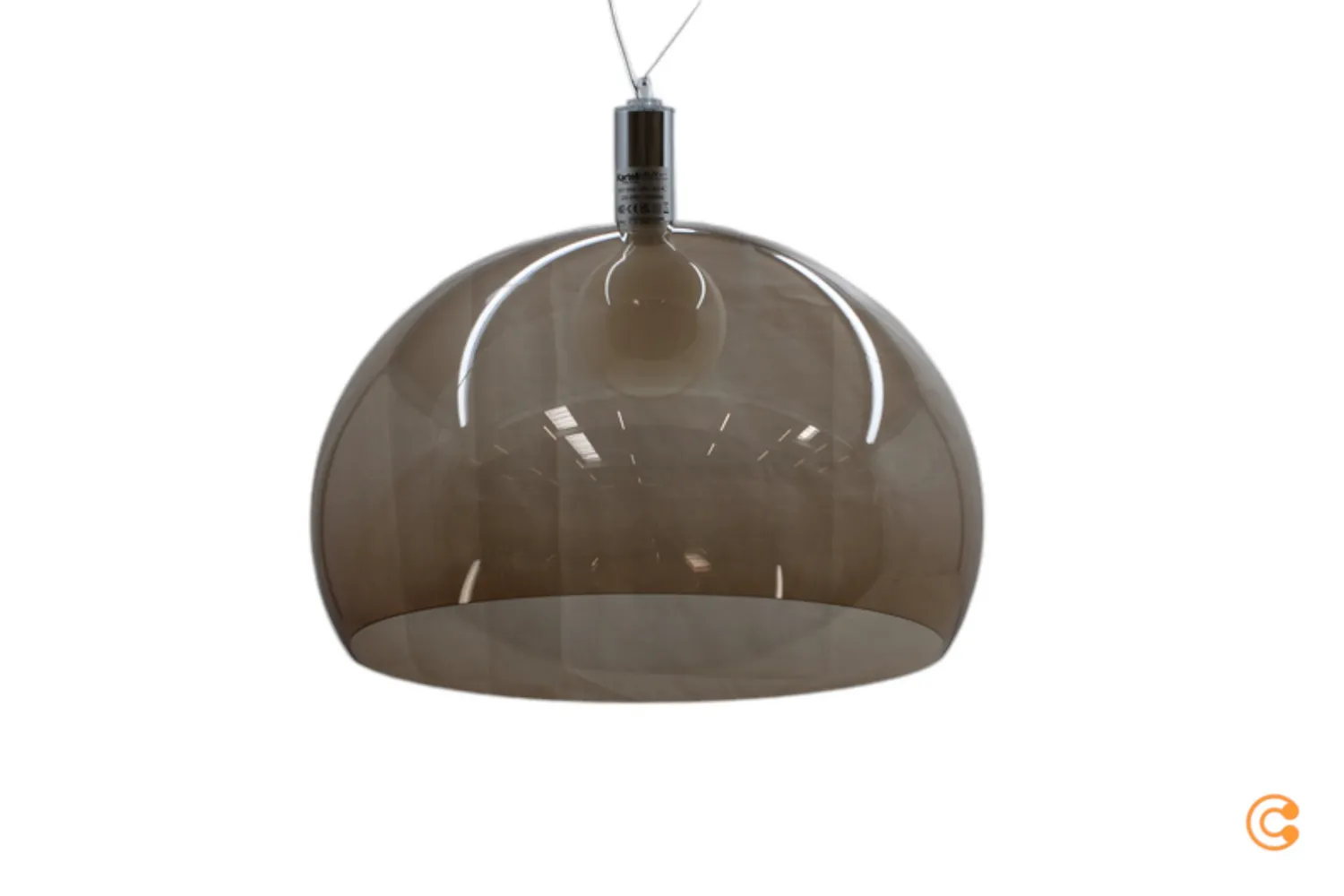 Kartell Fl/Y Hängeleuchte ø 52 Cm Braun Hängelampe Lampe Leuchte Deckenlampe E27 B-Ware
