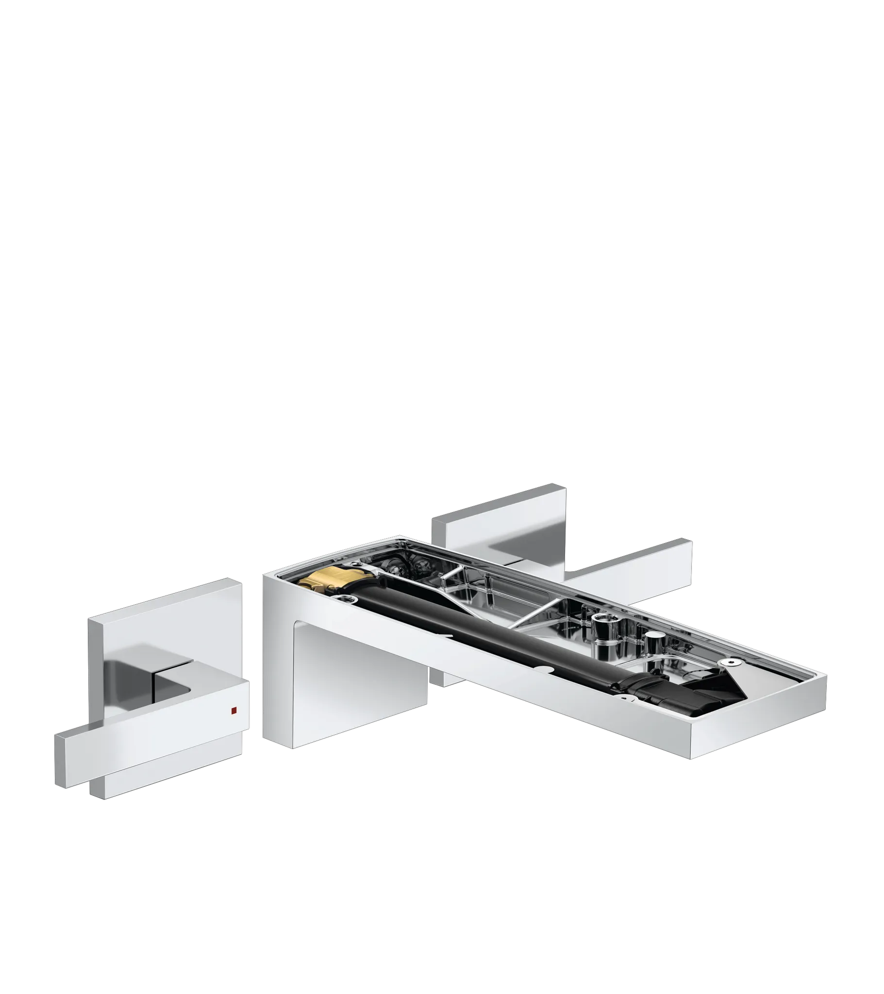 AXOR MyEdition 3-Loch Waschtischarmatur Unterputz für Wandmontage mit Auslauf 221 mm, ohne Platte Chrom