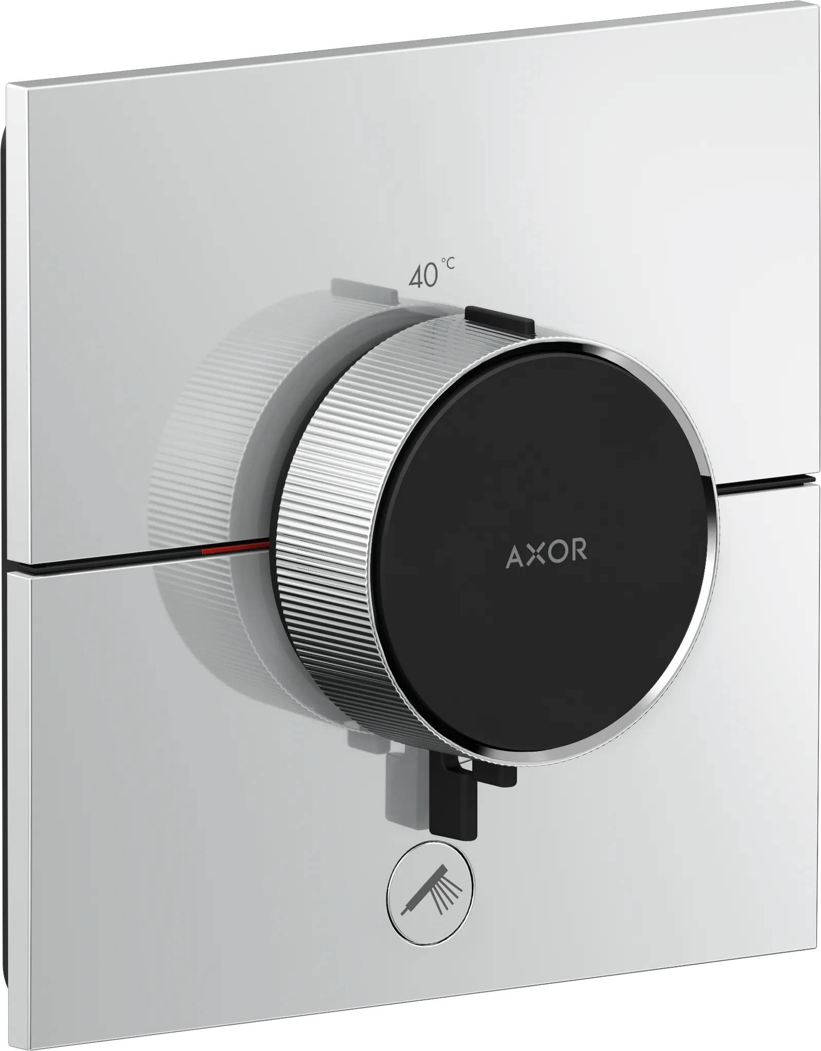 AXOR ShowerSelect ID Thermostat HighFlow Unterputz eckig für 1 Verbraucher und einen zusätzlichen Abgang Chrom