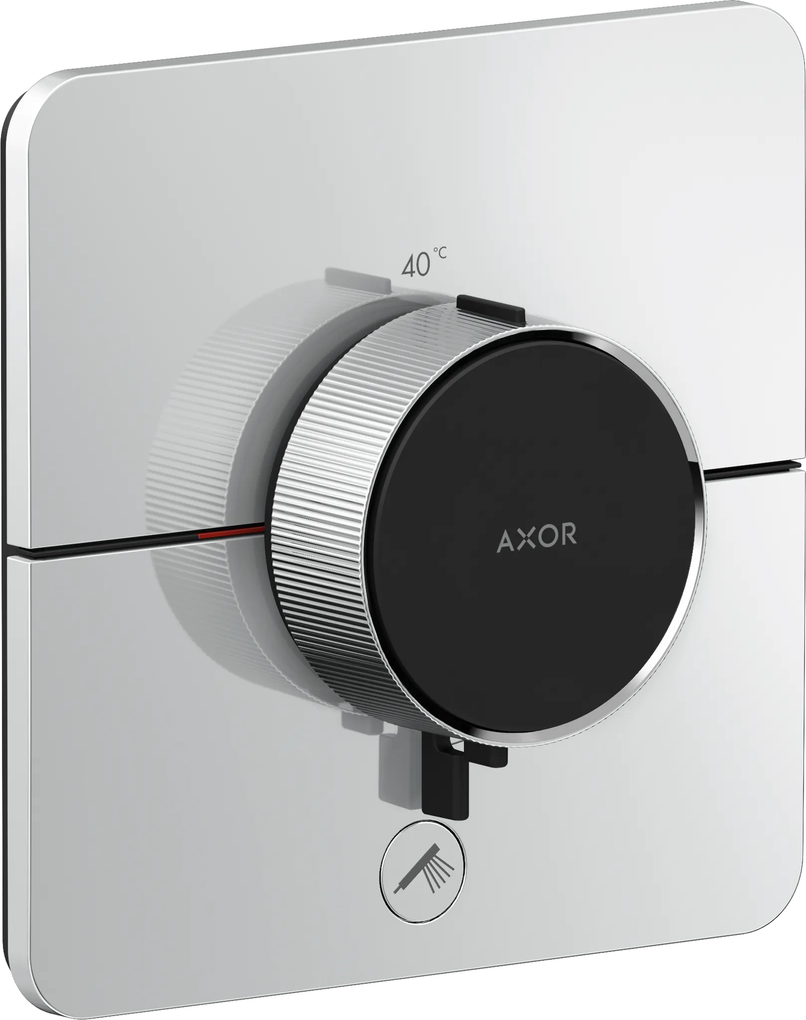 AXOR ShowerSelect ID Thermostat HighFlow Unterputz softsquare für 1 Verbraucher und einen zusätzlichen Abgang Chrom