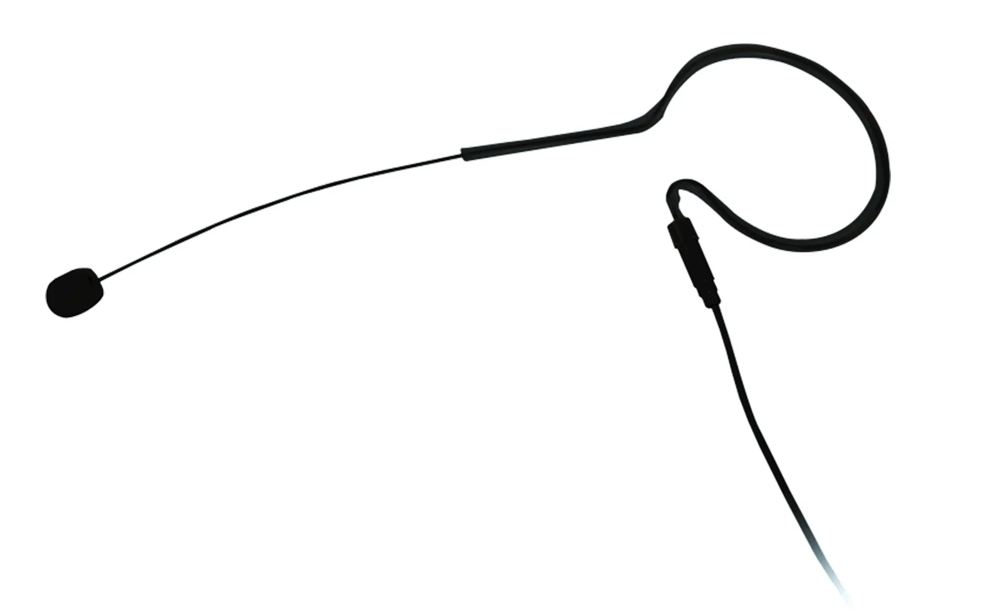 Audac CMX706/B Single-Ear-Headset-Mikrofon, Kugel, mit Windschutz, 4xAnschluss-Adapter, 1,2m Kabel, schwarz