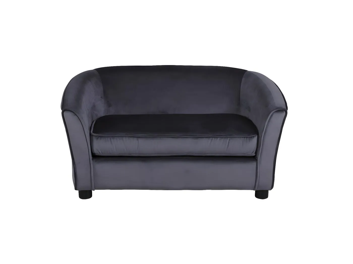 Velvet Sofa 2 Personen für Kind grau.