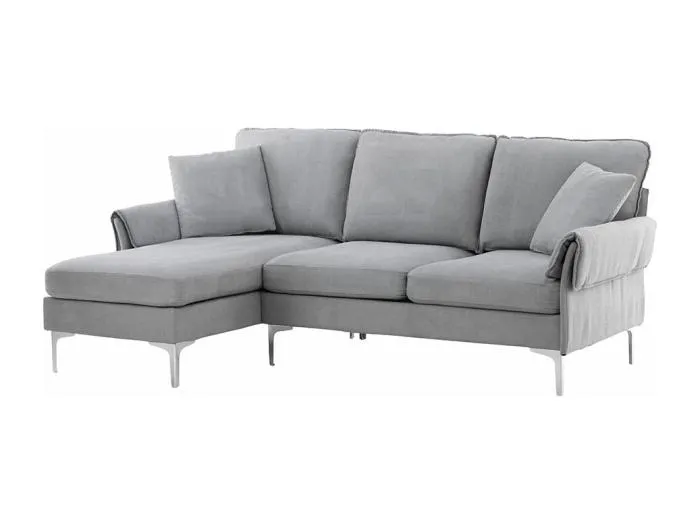 Toulouse Sofa Chaiselongue Sofa linksgerichtet grau.