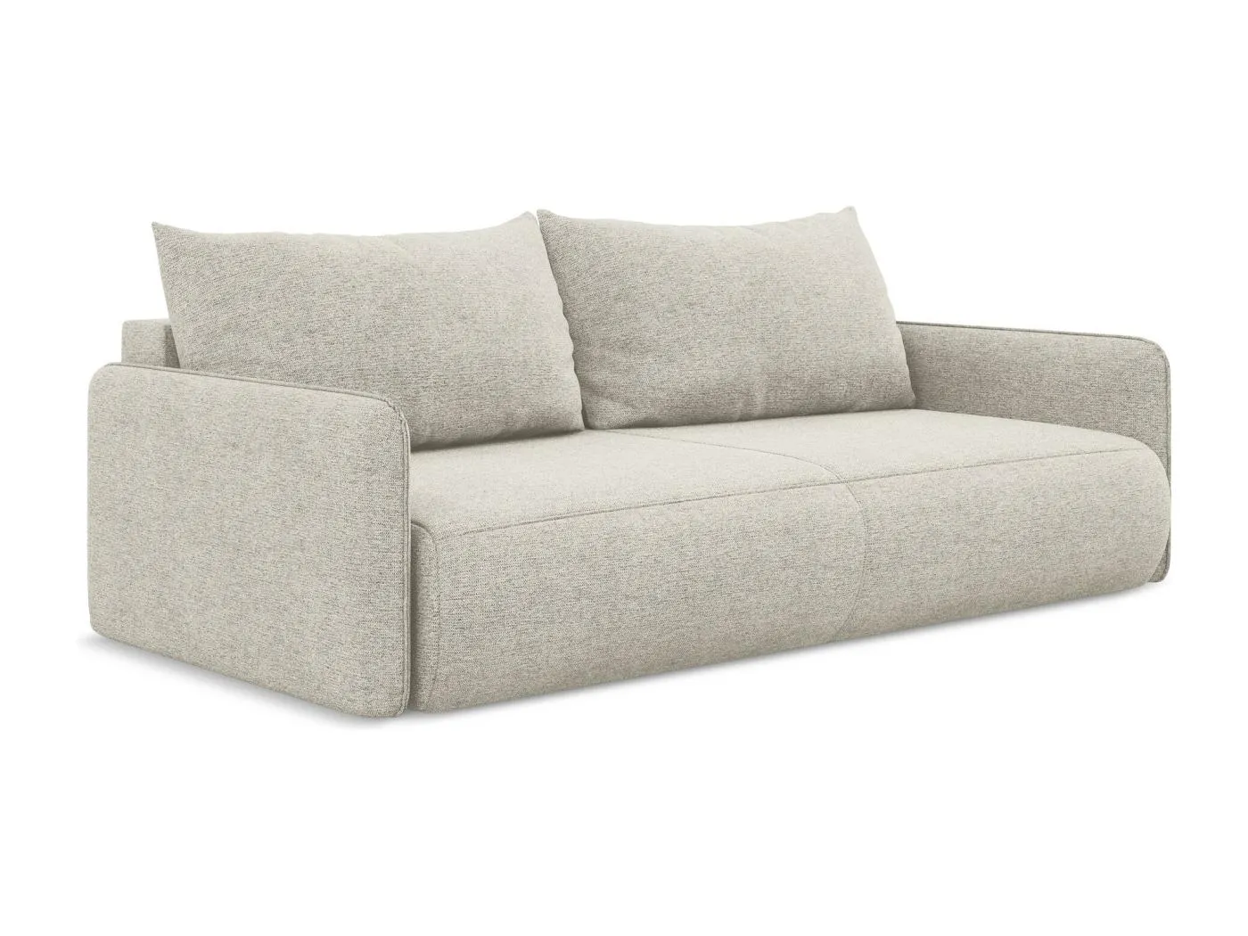 3-Sitzer Sofa mit Schlaffunktion - - Chenille - Silber - NANEA