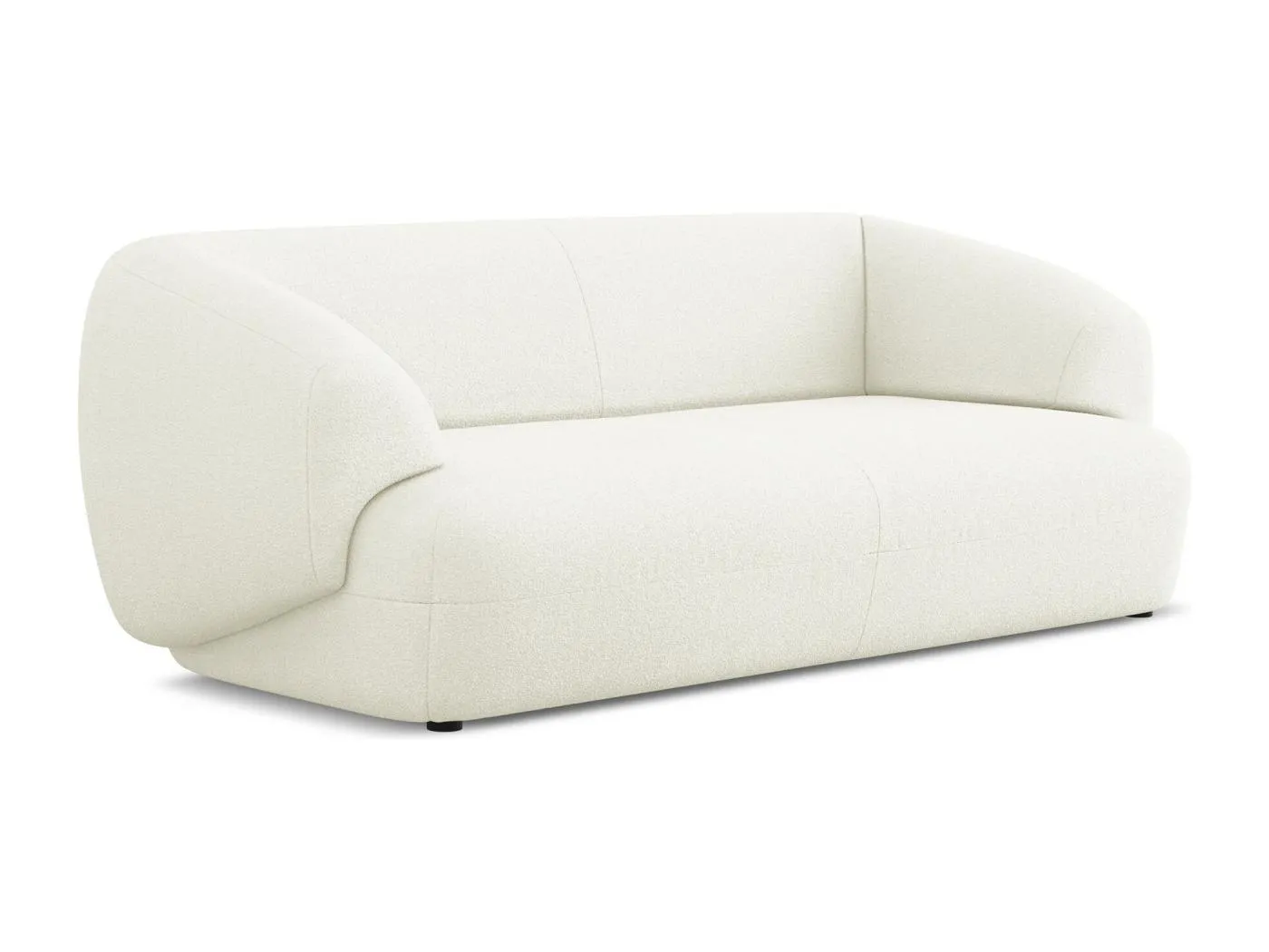 3-Sitzer Sofa - - Bouclé - Weiß - MOANA