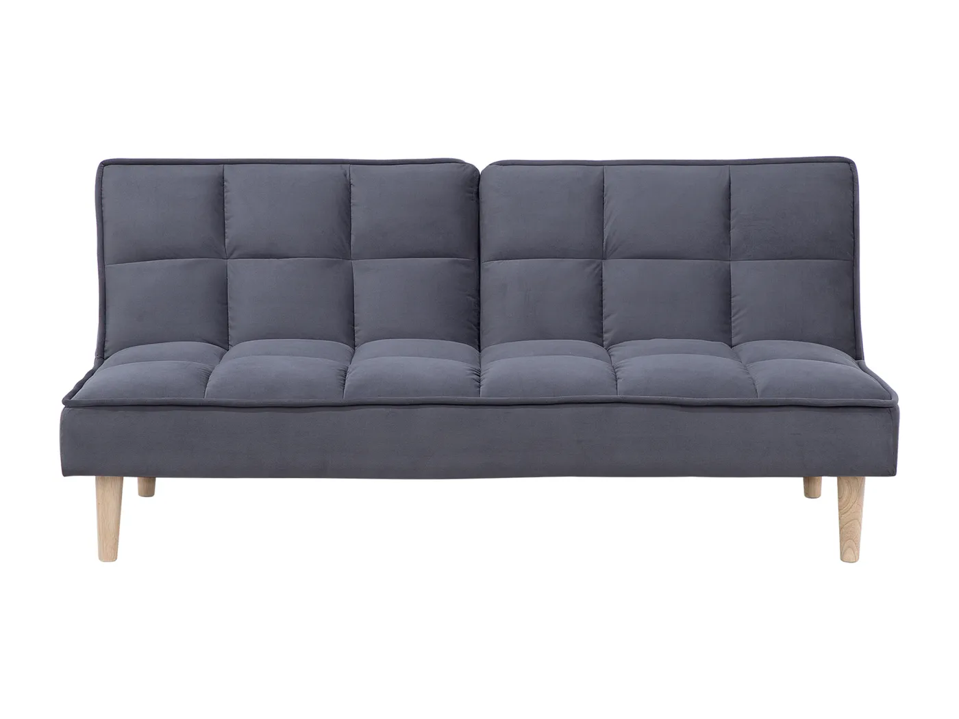 3-Sitzer Schlafsofa Stoff dunkelgrau gesteppt Sofa mit Schlaffunktion Siljan