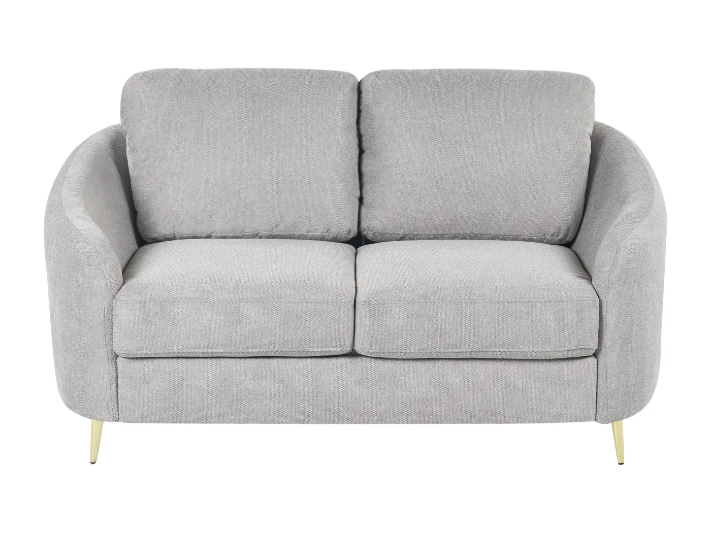 2-Sitzer Sofa grau mit Armlehnen goldenen Füßen Glamourös Modern Trosa