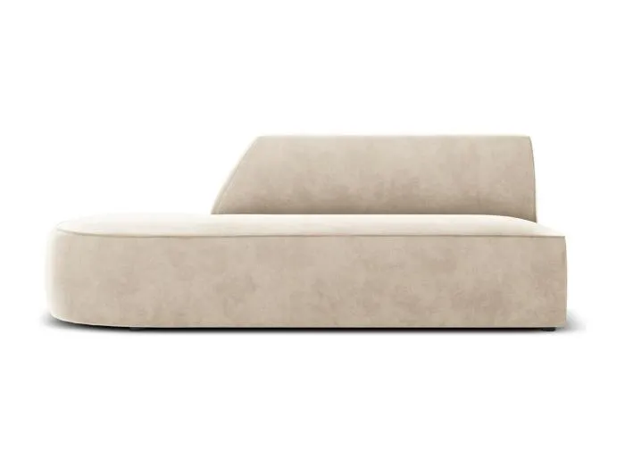 CXL by Christian Lacroix - 2-Sitzer modulares Sofa links "Charles" Sitzer aus Samt leichtes beige - 181x93x69cm