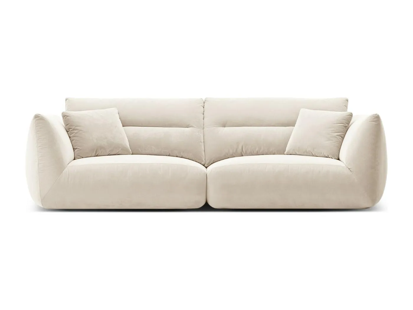 CXL by Christian Lacroix - 4-Sitzer modulares Sofa "Maurie" aus Samt elfenbein - 264x107x90cm