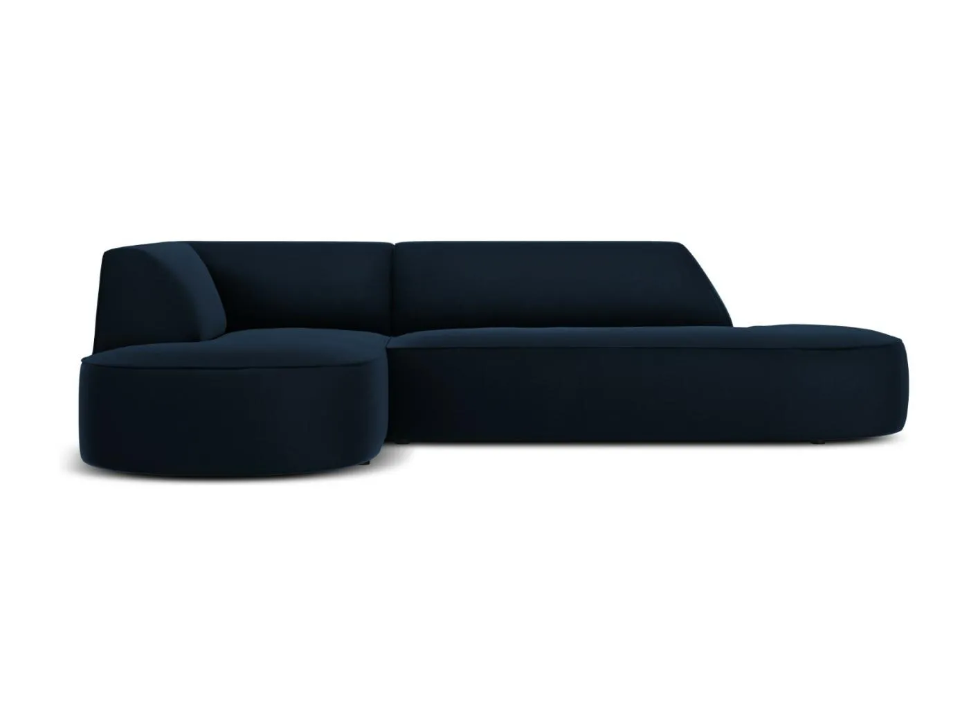 CXL by Christian Lacroix - 4-Sitzer Ecksofa links "Charles" Sitzer aus Samt dunkelblau - 273x180x69cm