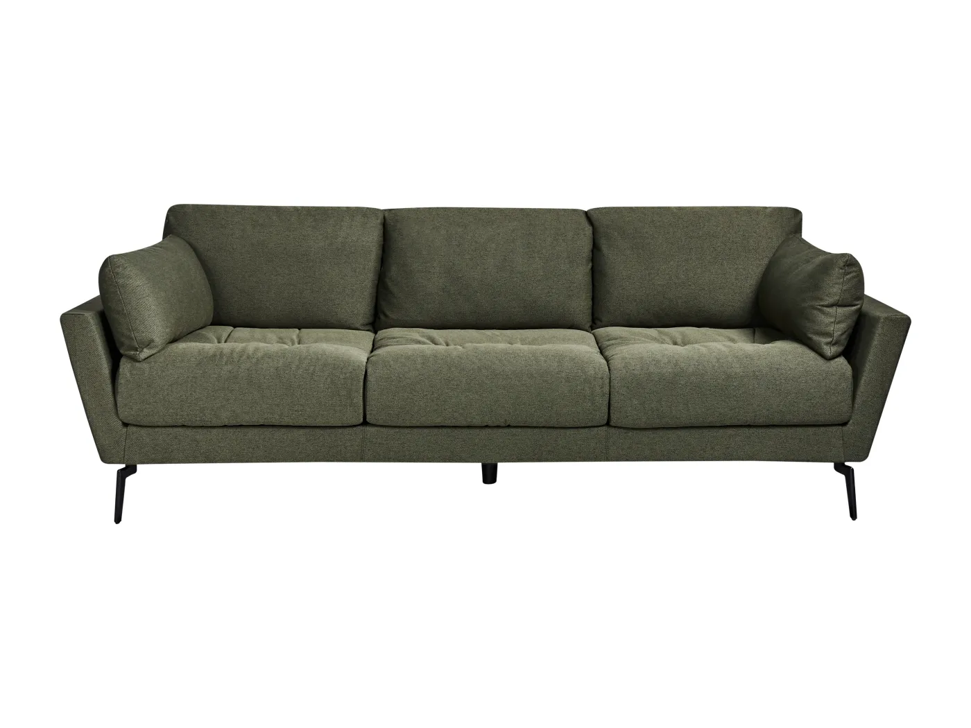 Sofa NENOLA Stoff Dunkelgrün 4-Sitzer