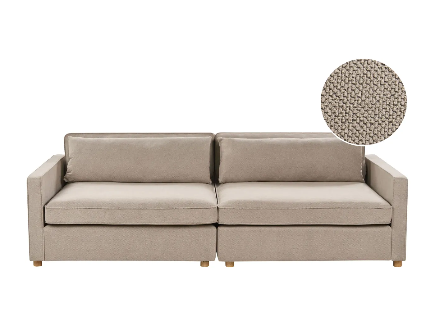 Sofa VINSTRA Stoff Taupe 3-Sitzer