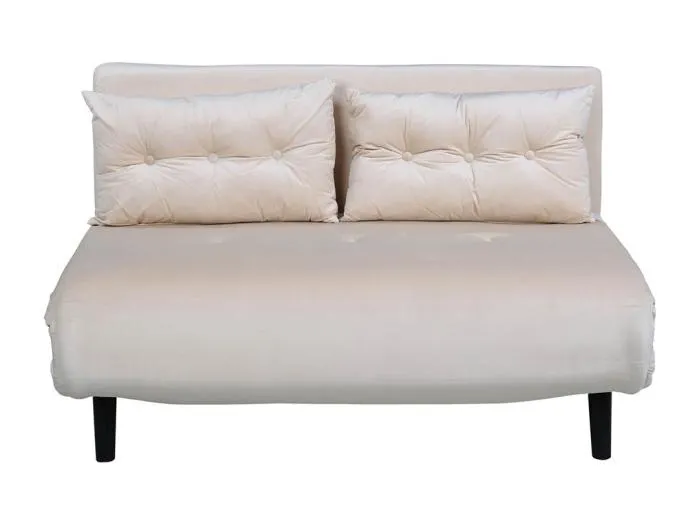 Vicky Schlafsofa Velour beige.