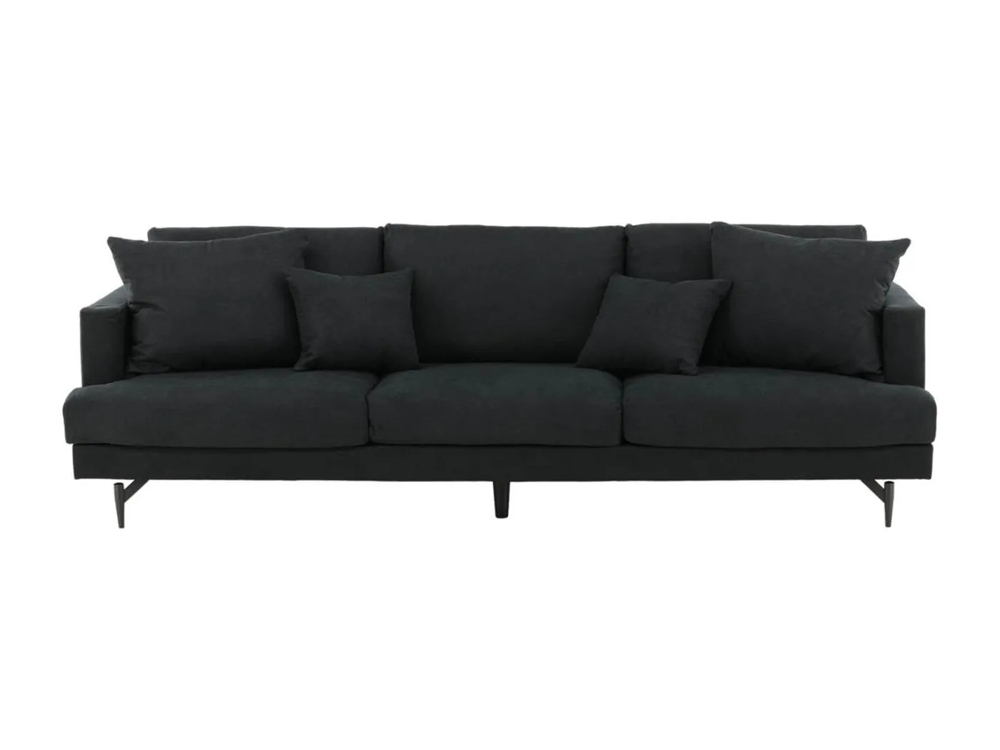 Sofia Sofa 3 Personen velour schwarz.