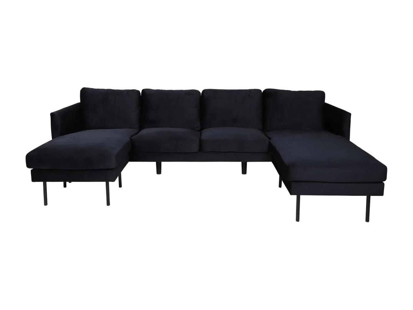 Zoom Sofa Usofa velour schwarz.