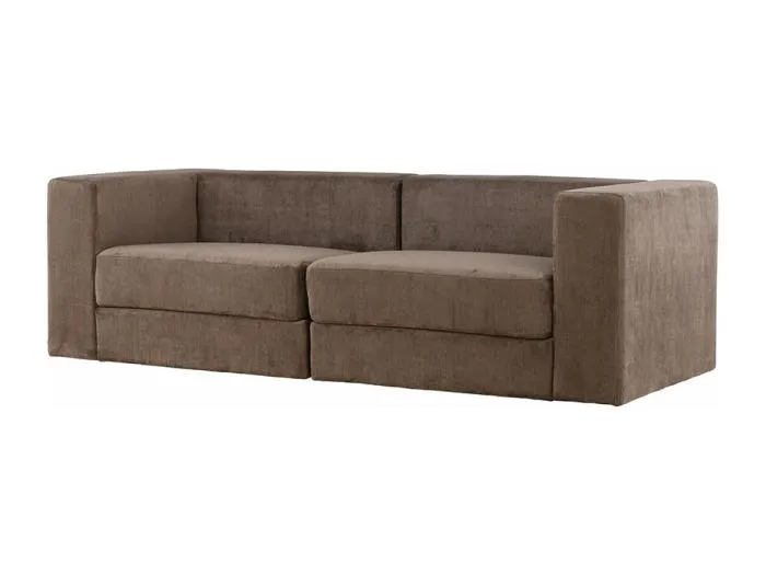 Lumi Sofa 3-Sitzer braun.