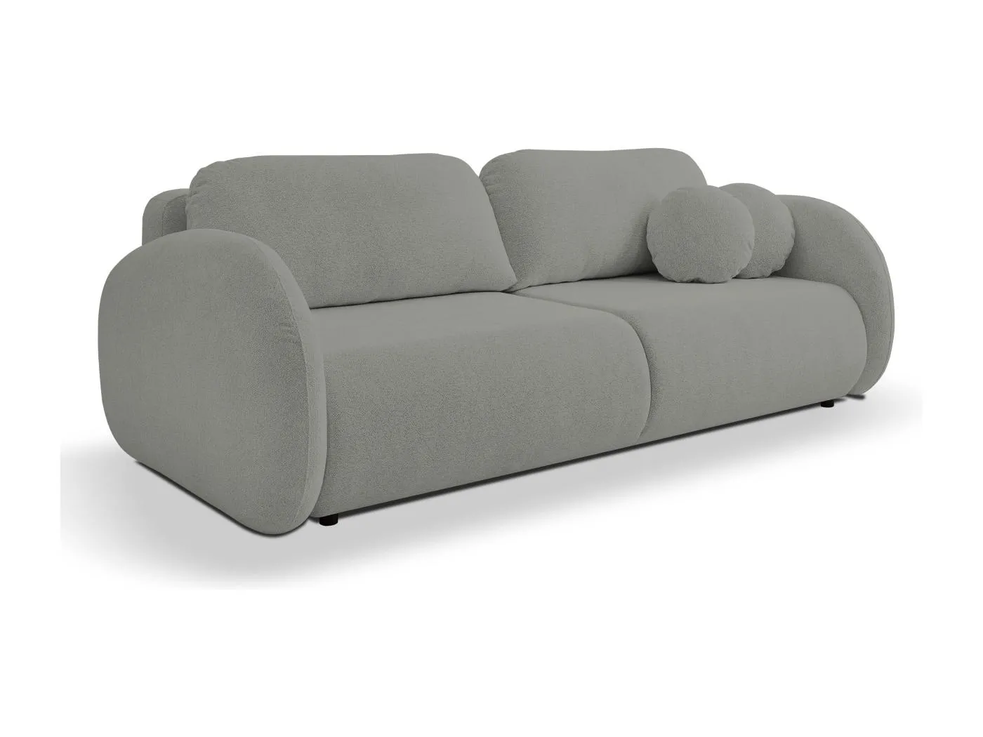 Schlafsofa LOOP, modernes Design, Stauraum, skandinavischer Stil, 234x86x112 cm, Farbe: DUNKELGRAU