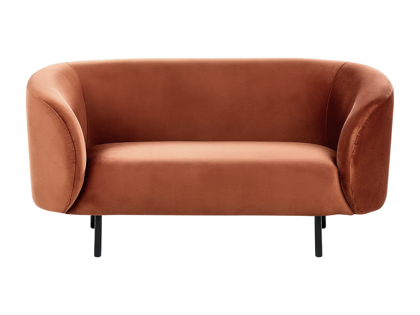Sofa LOEN Samtstoff Orange 2-Sitzer