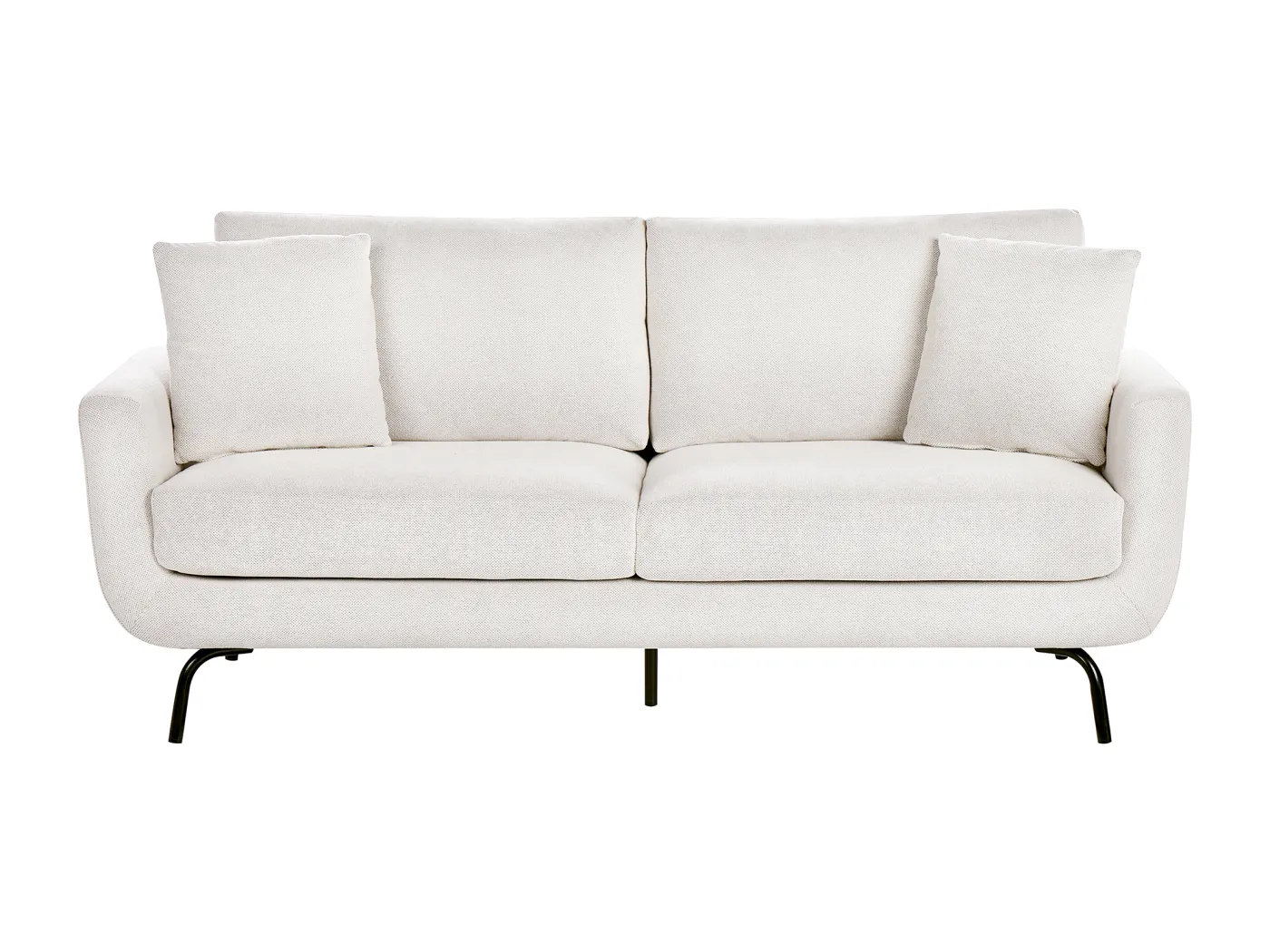 Sofa VESALA Stoff Cremeweiss 3-Sitzer