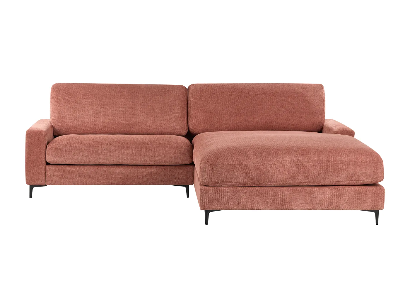 Sofa Stoff rot linksseitig für 3 Personen L-Form modern Maloy