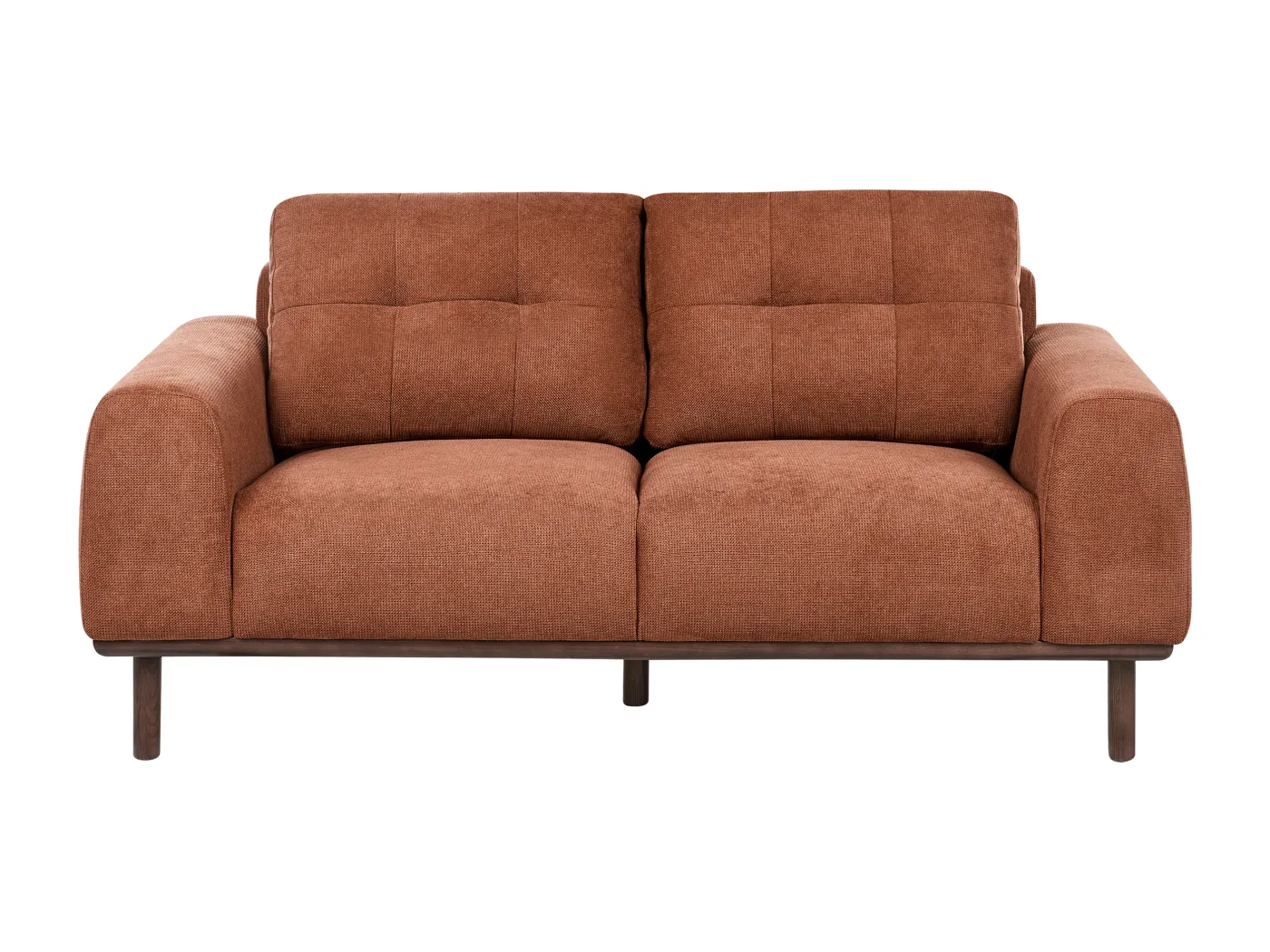 Sofa LAURILA Stoff Goldbraun 2-Sitzer