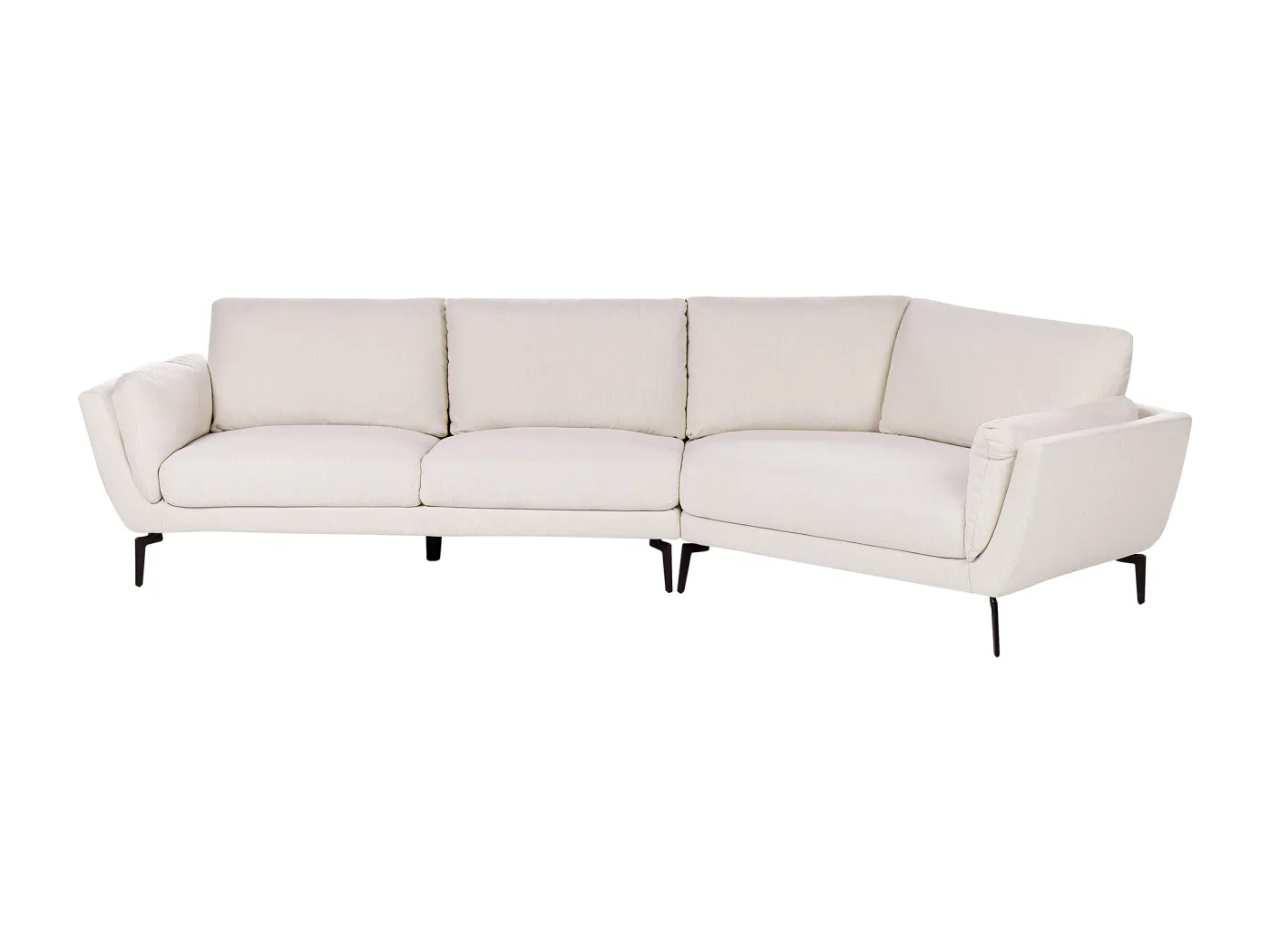 Sofa KANSSELI Stoff Hellbeige 3-Sitzer