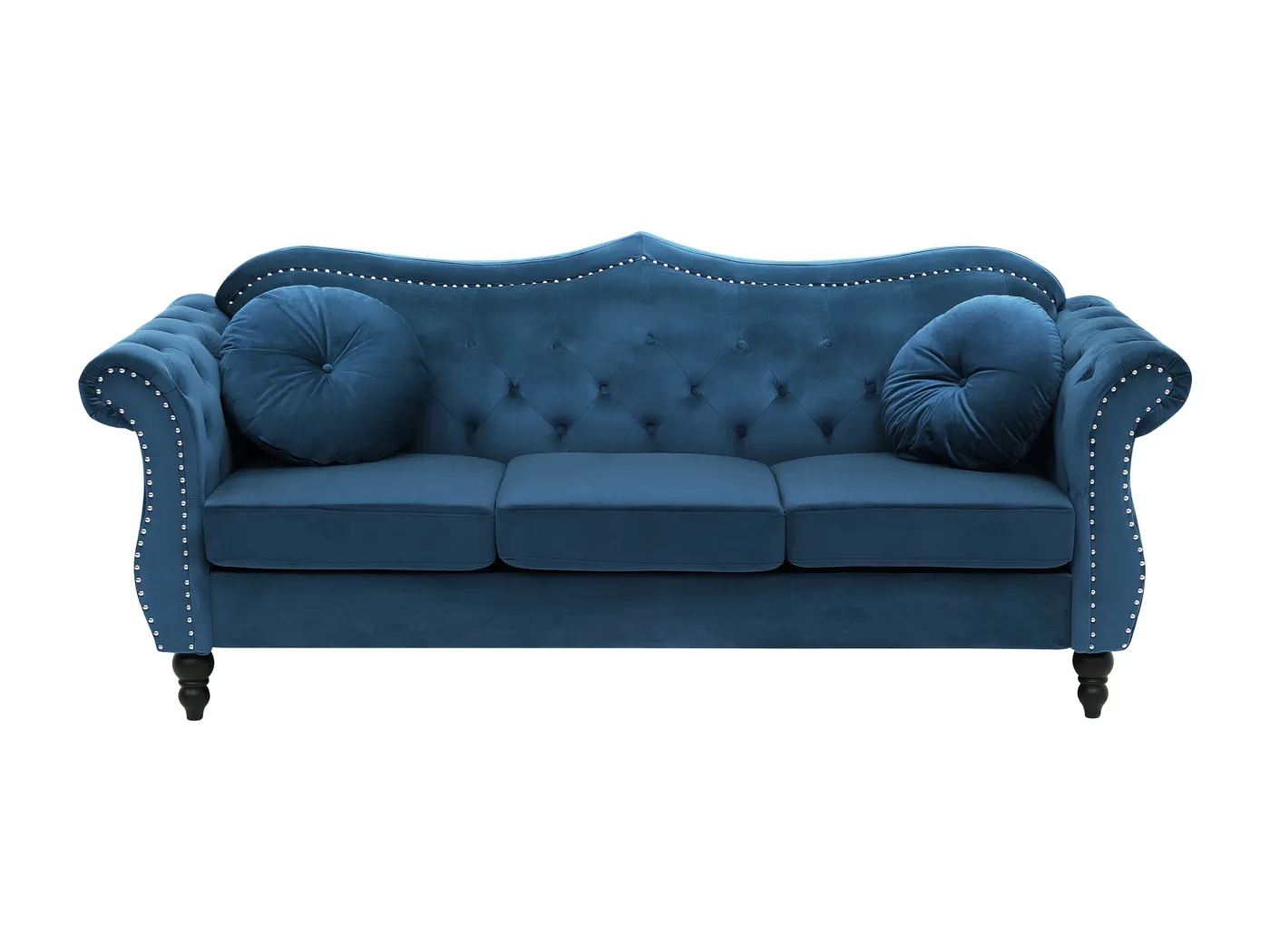 Stilvolles und elegantes 3-Sitzer Sofa in Marineblau SKIEN
