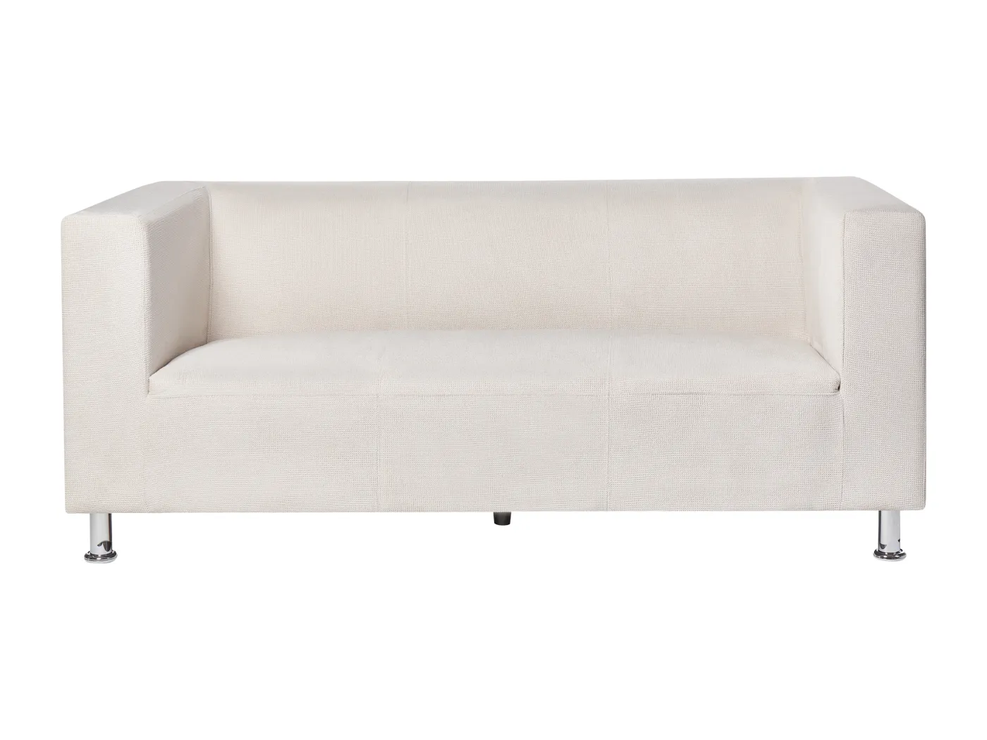 3-Sitzer Sofa Chenille Stoff creme weiß minimalistisch modern Floro