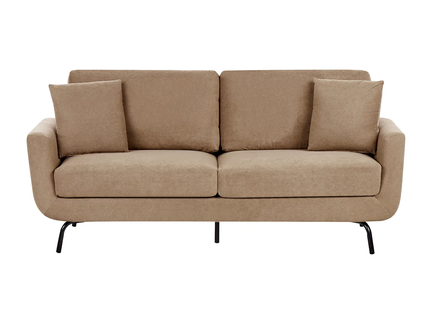 Sofa VESALA Stoff Hellbraun 3-Sitzer