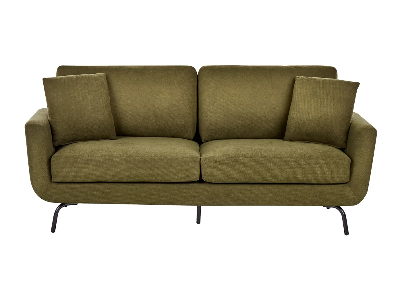 Sofa VESALA Stoff Dunkelgrün 3-Sitzer