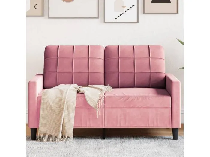 2-Sitzer-Sofa Rosa 120 cm Samt