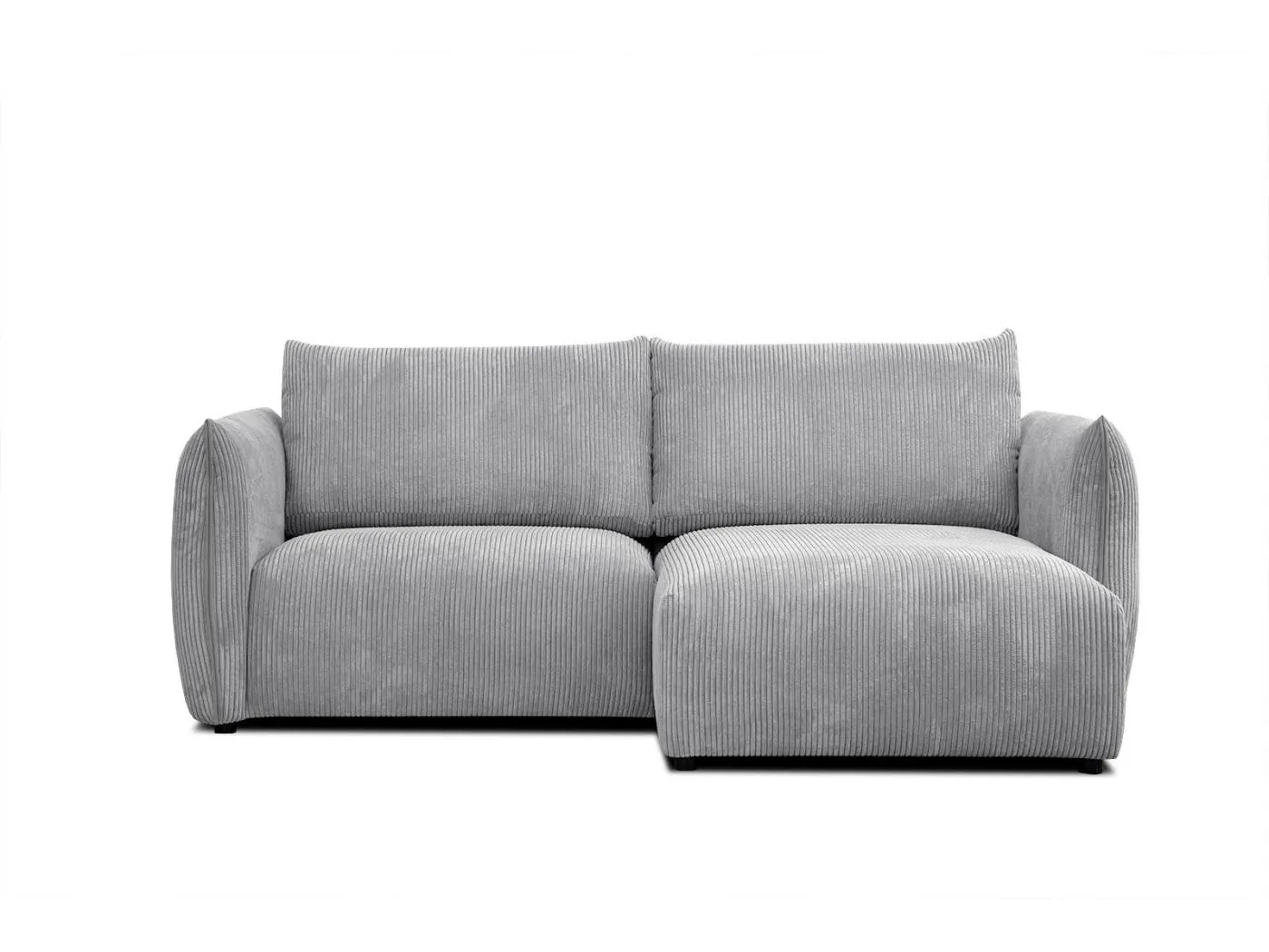 TAUER Ecksofa 3-Sitzer rechts, hellgrau