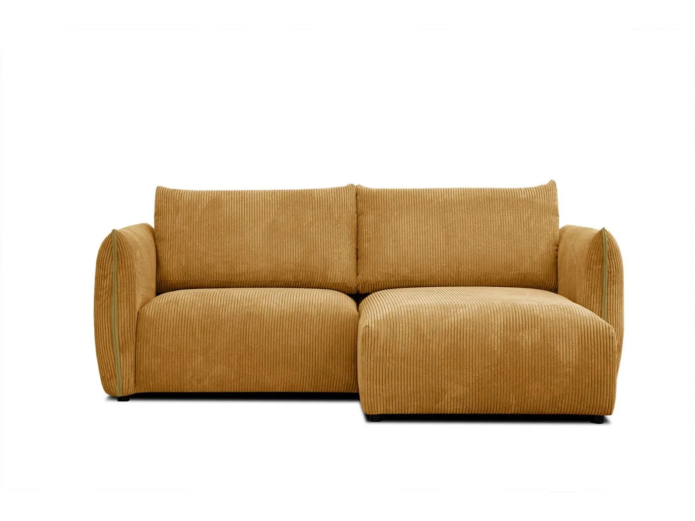 TAUER Ecksofa 3-Sitzer rechts, safran