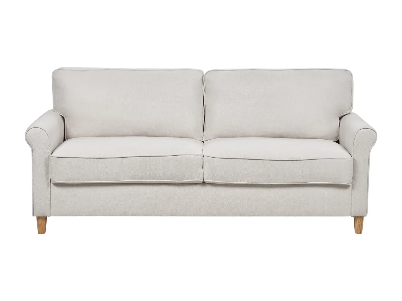 3-Sitzer Sofa braun/hellbraun aus Stoff gepolstert Retro-Stil modern Ronneby