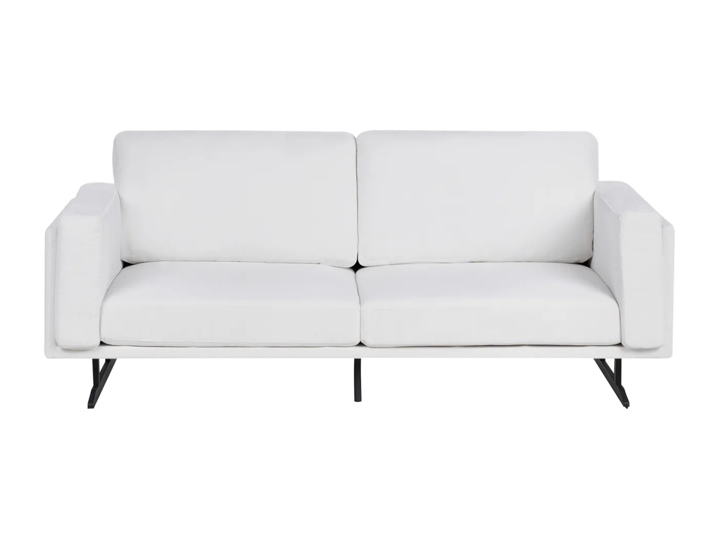 Sofa aus Stoff weiß 3-Sitzer gepolstert mit Kissen modernes Design Idre