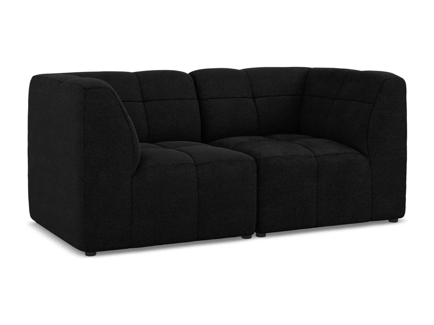 2-Sitzer Sofa - - Bouclé - Schwarz - ALOHA