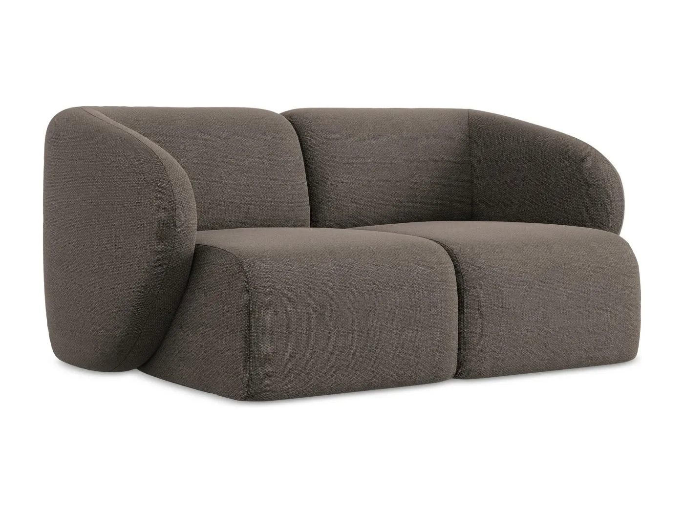 2-Sitzer Sofa - - Bouclé - Schokolade - LANI