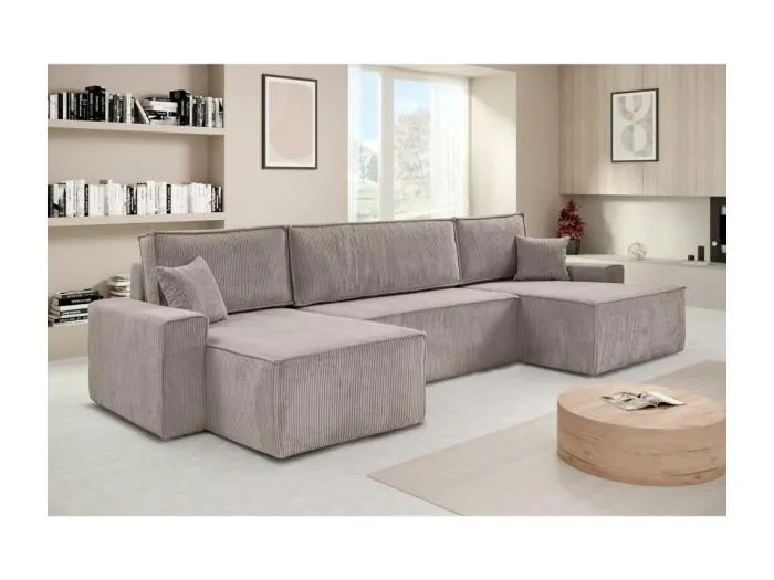 WOHNLANDSCHAFT Hektor U mit Schlaffunktion cappuccino