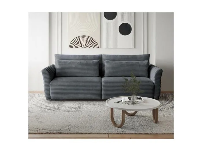 SCHLAFSOFA Samir 3-Sitzer dunkelgrau