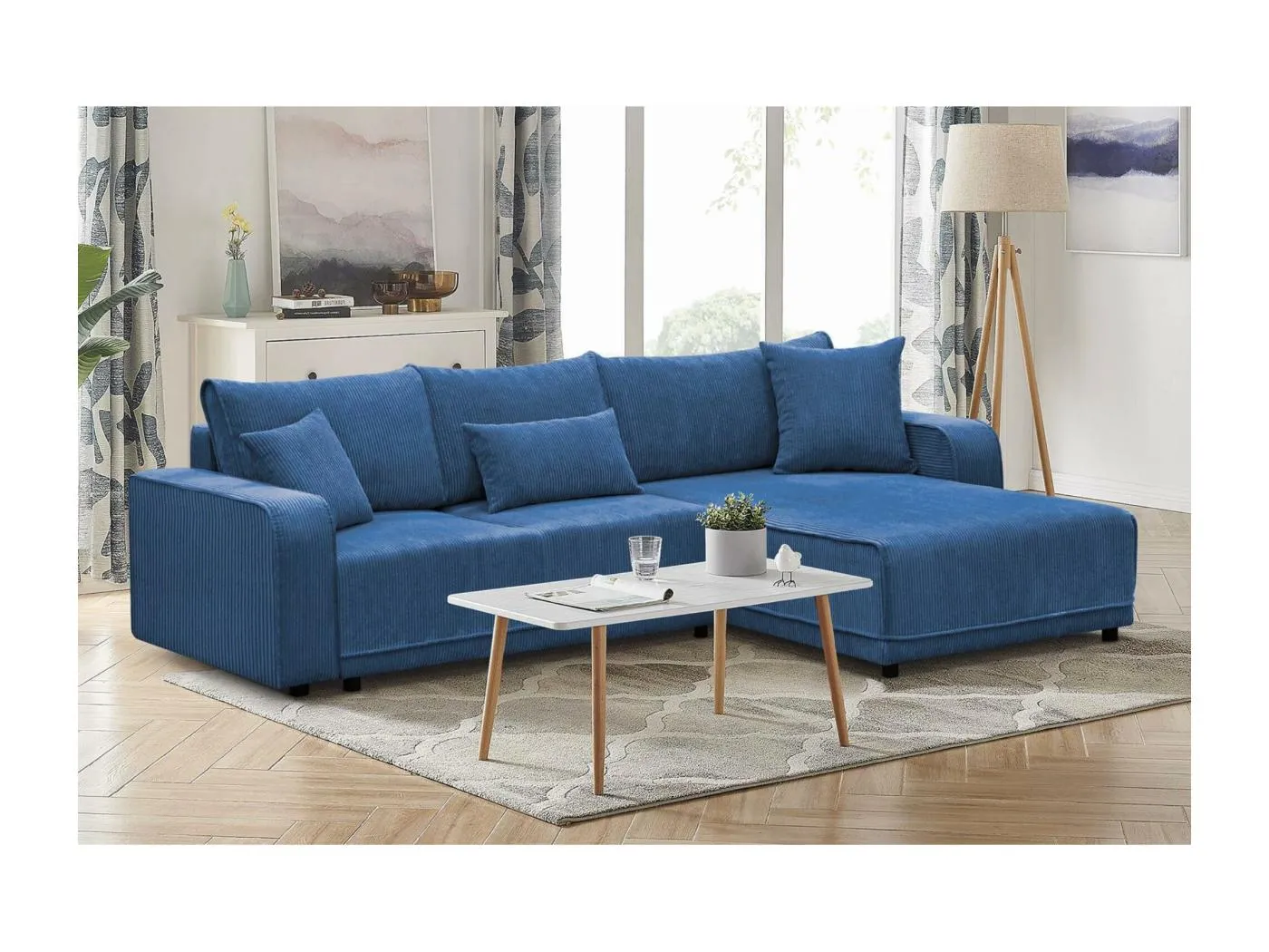 ECKSCHLAFSOFA Primo L dunkelblau