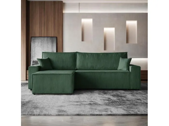 ECKSCHLAFSOFA mit Schlaffunktion Hektor dunkelgrün