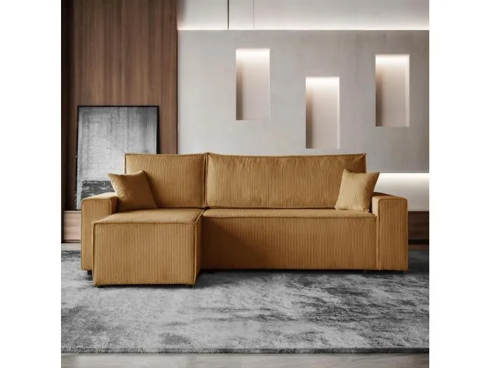 ECKSCHLAFSOFA mit Schlaffunktion Hektor senfgelb